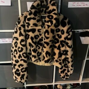 Leopard fur coat